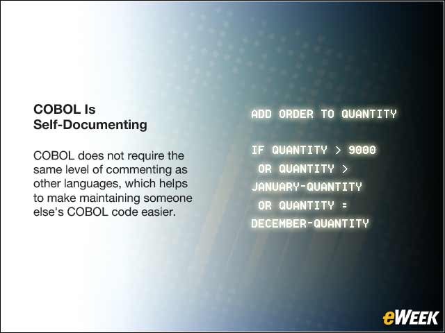8 - COBOL Is Self-Documenting